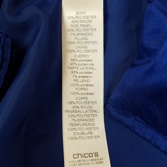 Weekends by Chico's Royal Blue Vest   NWT - Picture 7 of 7